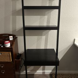 Standing Leaning Desk W/ Shelves & Drawer
