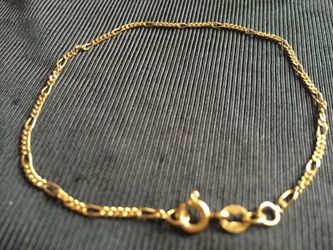 14k solid gold foot bracelet