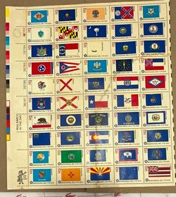 1976 Bicentennial Era States Flags Stamps