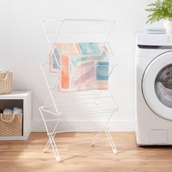 New Folding Clothes Drying Rack Fold Up Laundry 
