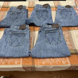 Wrangler Men’s Free To Stretch Relaxed Fit Jeans 36x30 in Marine