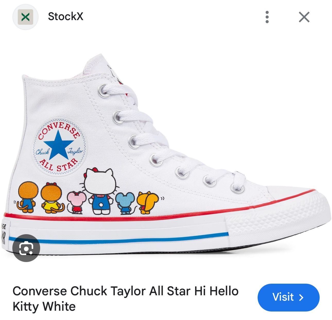 Converse Chuck Taylor Hi Hello Kitty White 