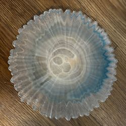 Murano Glass Blue Swirl Plate