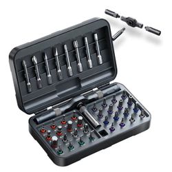 42 in 1 Magnetic Screwdriver Set, DIY Ratchet Screwdriver Set, Multi Bit Screw Drive with Storage Case, Portable Compact Repair Tool Kit for Christmas