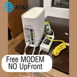 AT&T White Modem/Gateway with Cables | Internet WiFi Unlimited ⬇️