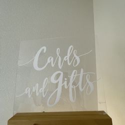 Gift And Cards Acrylic Sign