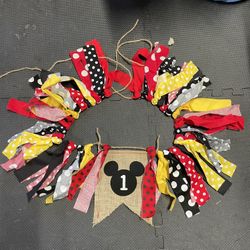 Mickey Mouse 1st Birthday Banner