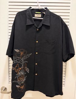 Men’s Cubavera Black Embroidered Shirt xxl