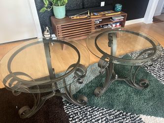 Glass end tables