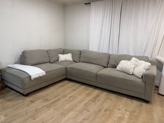 Large L-Shaped Sectional Sofa + NEW Ottoman – Moving Sale