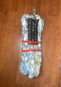 Climbing Rope W/Hook Strength Training Workout 15/16 Foot 1.5” Diameter - New