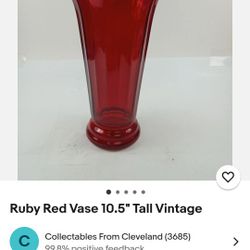 Red VTG vase
