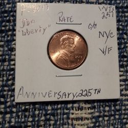 Unique  RARE Penny Coin"RED"(2017)"P" A N N I V E R S A R Y.(225yr.)