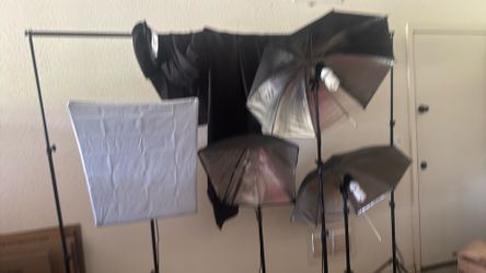 Photography lights and backdrop stand