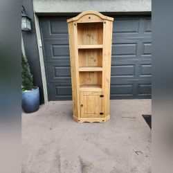Solid Pine Corner Cabinet
74"T X 29"W X 15"D read description for details 