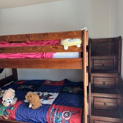 Bunk Bed With Stairs - Solid Wood