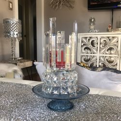 Beautiful Crystal Candelabra With Glass Stand
