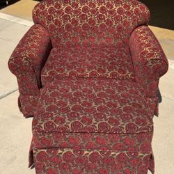 Living Room Chair & Ottoman