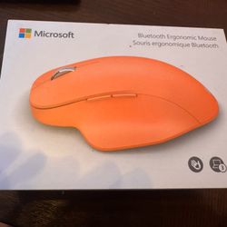 NEW--Microsoft ORANGE Bluetooth Ergonomic