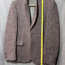 Harris Tweed Women’s Hand Woven Jacket Size 10 Missing Front Button