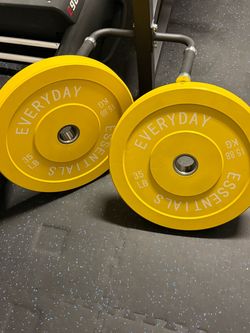 NEW IN BOX Colored Olympic Bumper Plate Weight Plates set 35 lb pounds - $1.15 per pound