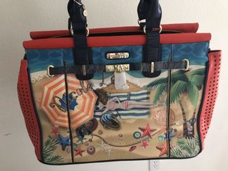Beach theme tote bag