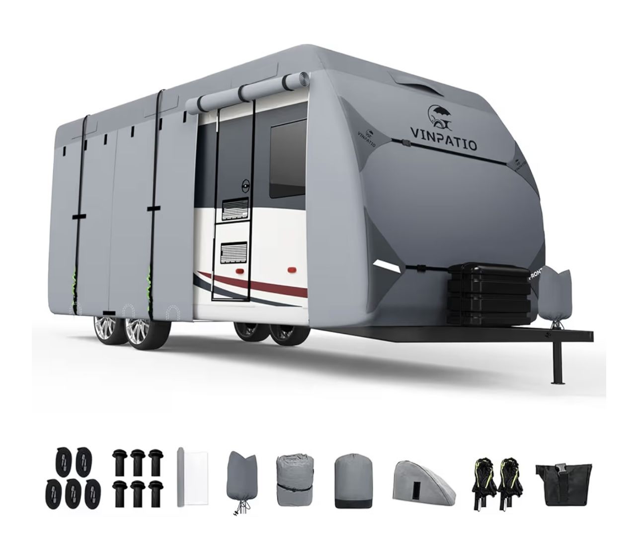 VINPATIO Heavy Duty RV & Trailer Cover - 7 Layers, Fits 20'-22' Travel Trailer