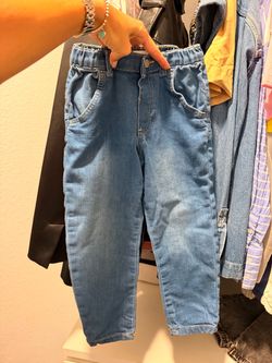 Zara boys 3/4 years Kids Light Wash Elastic Waist Jeans