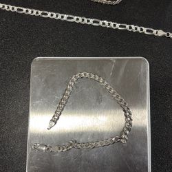 Solid 925 Silver Cuban Bracelet 