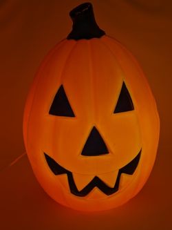 Vintage Empire 21" Halloween Blow Mold Jack O Lantern Pumpkin Working Light