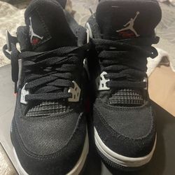 Jordan 4 Black Canvas 