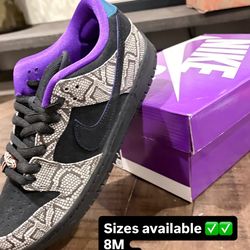 Sizes 8M, 8.5M, & 10M Nike SB Dunk Low Dashawn Jordan Copperhead