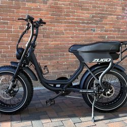NEW!!! 1000Watt Step Through/Thru Electric Moped Scrambler Style Ebike, 30MPH, 20-50 Mile Range 