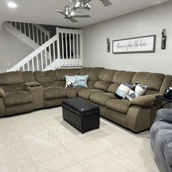 Sectional Sleeper Sofa with 2 Power Recliners