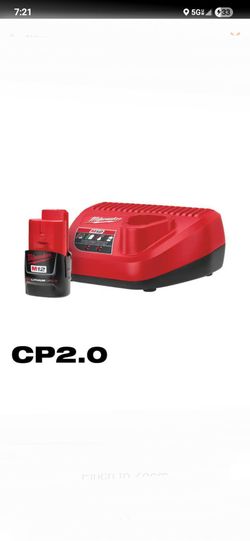 Milwaukee M12 12-Volt Lithium-Ion Compact Battery Pack 2.0Ah and Charger Starter Kit