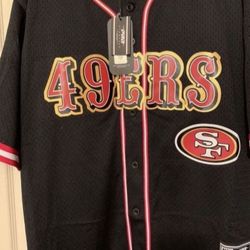 San Francisco 49ers Button Up Jersey (Small)