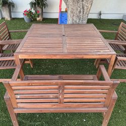 Ikea Wooden Patio Set