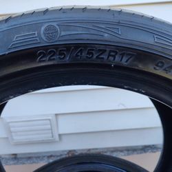 225/45 R17  94W    2 Tire All Season 