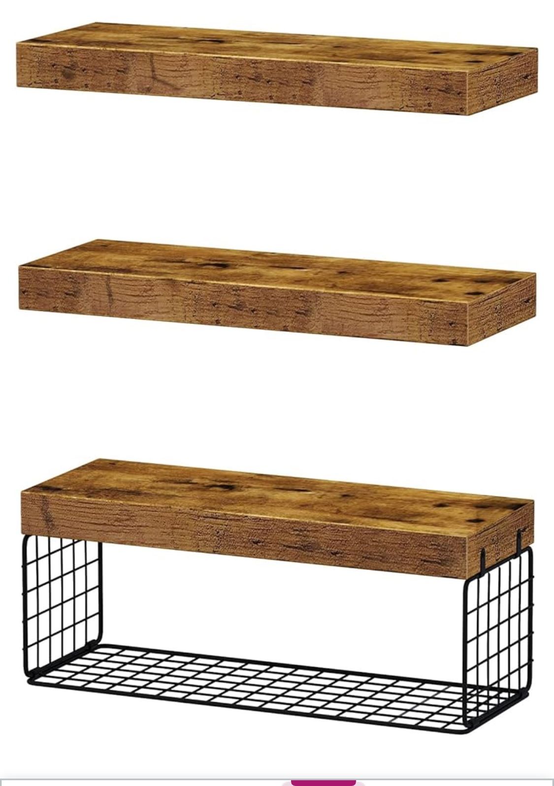 Set Of Three Floating Shelves