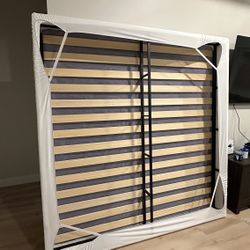 King Size 8” Metal Box Spring With Wooden Slats