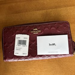 Genuine Coach zip around wallet