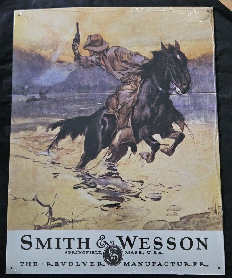 Smith and Wesson Tin Sign