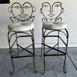 Pair of John Risley Bar Stools 