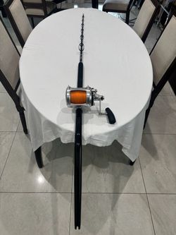 Penn international 50VISW 2 speed on New Palmetto 60-100lb on bent but roller tip rod
