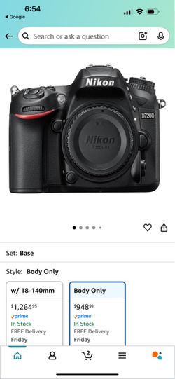 Nikon D7200 DSLR Camera Body Only