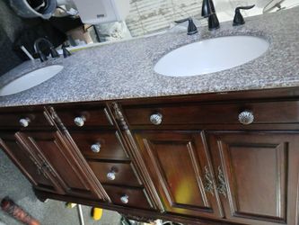 Beautiful Marble Vanity 78 Inches Long And 32 Inches High