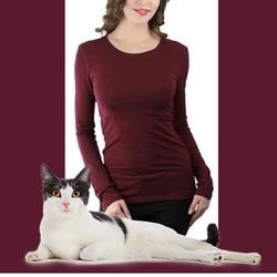 New! Burgundy Long Sleeve Shirt - Women's Medium