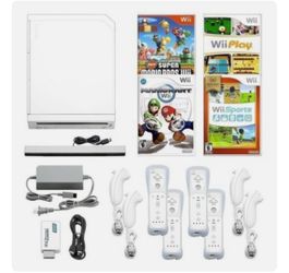 Wii with TWO controllers AND GameCube controller AND Games
