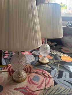 Vintage crystal lamps