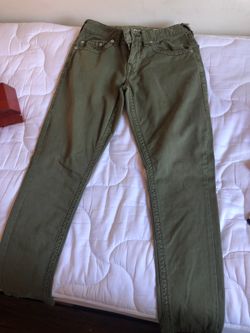 Geno Slim green true religion jeans